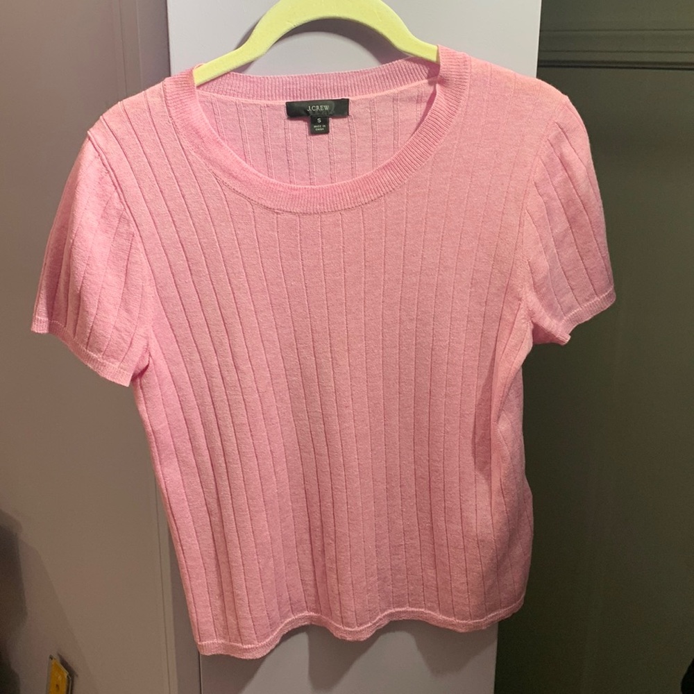 J. Crew silk-cashmere cropped t-shirt size small